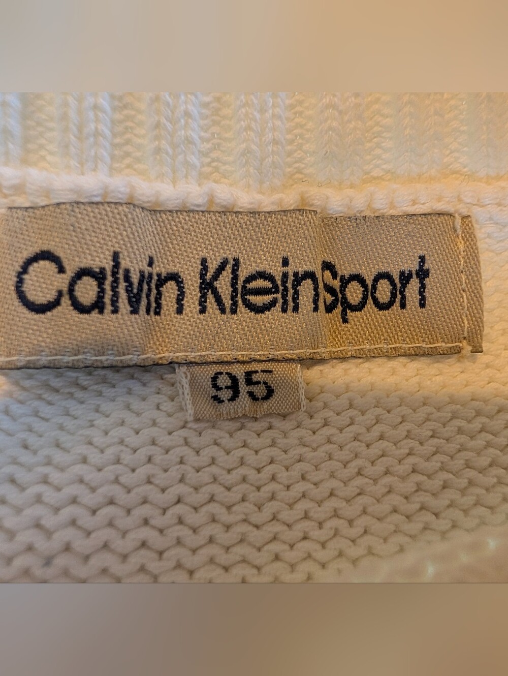 Calvin Klein Sport Vintage Cotton Crew Neck Sweater 90s Vintage Men's